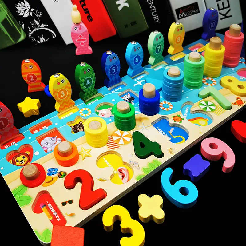 卸売木製デジタル形状アルファベットABC学習ベビーキッズおもちゃ教育マッチングパズル知的おもちゃセット子供用