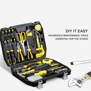 Juego de Herramientas Manuales Completo, Caja de Herramientas Resistente, Kit de Herramientas para Reparaciones del Hogar y Jardín, Destornillador, Alicates, Llave Inglesa, Juego de Herramientas de Bricolaje - Product Image 1