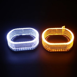 Sanvi Other Auto <b>Light</b> <b>Accessories</b> 3 Inch I8 White O Style Yellow Led Angel Ring Eyes for Led Projector Lens - Product Image 2