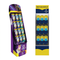 Présentoirs autoportants en carton ondulé personnalisés, écologiques et pliables, pour gants à accrocher en magasin