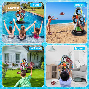 Juegos inflables de carnaval YACHEN, portería de fútbol acuática, juguete inflable para exteriores para fiestas en piscinas. - Product Image 4