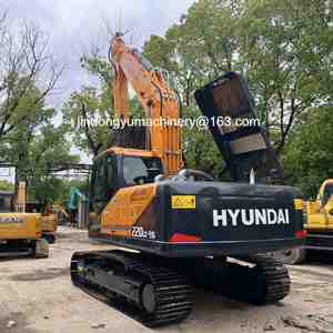 Excavatrice Hyundai 220-9S d'occasion de haute qualité à vendre, équipement lourd à prix réduit, 90 % neuf, avec moteur et pompe comme composants principaux - Product Image 2