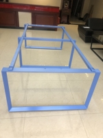 Structure de bureau triangulaire en métal, cadre de bureau ouvert pour 4 personnes, pieds ajustables modernes pour espace de travail commercial