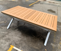Table d'extension extensible en aluminium pour jardin, système Butterfly