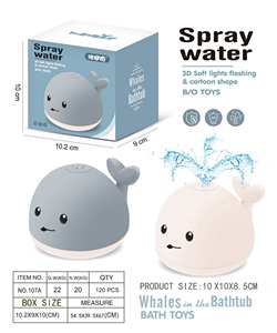 HY 2026 Juguete de Agua con Luz LED en Forma de Ballena, Rociador de Agua de Plástico con Sensor, Juguetes para Bañera para Niños Pequeños y Niños, Éxito en <span class=keywords><strong>TikTok</strong></span> - Product Image 5