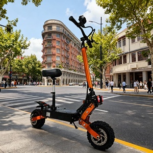 Trottinette électrique pour adultes, 11 pouces, avec régulateur de vitesse et limiteur de vitesse, 6000W, 60V, batterie lithium 30AH, autonomie 35-40 miles, en stock aux États-Unis - Product Image 1