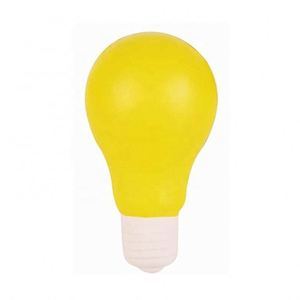 Boule anti-stress personnalisable en forme d'ampoule, en mousse PU, imprimée en sérigraphie, jouet promotionnel pour cadeaux de bienvenue - Product Image 1