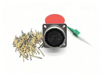 Connecteur circulaire femelle automobile D38999/20FG35SN avec contacts plaqués or et boîtier en alliage d'aluminium