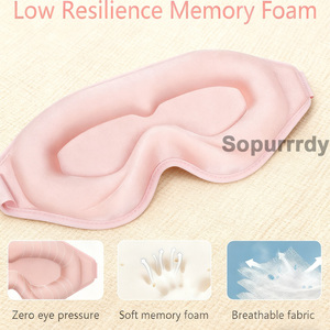 Custom Logo 3D Full Shading Sleeping <b>Mask</b> Memory Foam <b>Sleep</b> <b>Eye</b> <b>Mask</b> Protection and Safety Memory Foam Textiles Environmental - Product Image 5