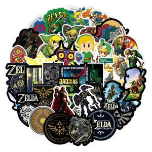 Autocollants de jeu Legend Of <span class=keywords><strong>Zelda</strong></span>, étiquette décorative en vinyle, personnalisé, pour Graffiti, ordinateur portable, bagages, DIY bricolage, 50 pièces - Product Image 3
