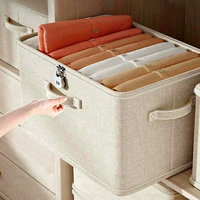 Grande boîte de rangement pliable moderne empilable avec serrure (personnalisable) et poignée, organisateur de vêtements sécurisé, panier de rangement lavable