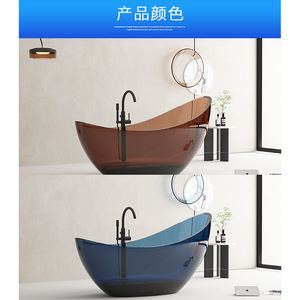 Bañera independiente transparente <span class=keywords><strong>de</strong></span> lujo, bañera <span class=keywords><strong>de</strong></span> resina Rosa transparente, <span class=keywords><strong>bañeras</strong></span> independientes <span class=keywords><strong>de</strong></span> piedra <span class=keywords><strong>de</strong></span> superficie sólida - Product Image 5