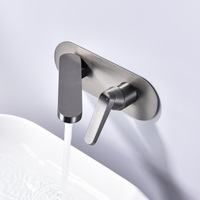 Robinet de lavabo de salle de bain doré vintage de luxe à double poignée, monté sur le plan