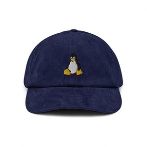 Casquette de baseball unisexe en sergé brodé motif pingouin, 6 panneaux, ajustée, style sportif urbain, haute qualité, originale, nouveautés, vente en gros - Product Image 3