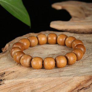 Handmade Solomon's Seal Bead Bracelet 108 Natural Beads Light Brown Tassel Unisex Fashion Jewelry Guizhou Origin - Product Image 3