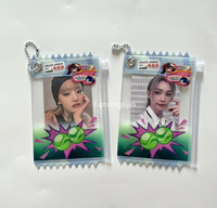 Accessoires Kpop Pochette à fermeture éclair en PVC 3 pouces Porte-cartes porte-clés transparent personnalisé Sac à bonbons