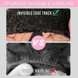 Nouvelle Arrivée <span class=keywords><strong>Perruque</strong></span> Mi-Tête 3 en 1 Afro Bouclée Frisée, Sans Mèche Sortante, Sans Colle, à Rabattre avec Cordon <span class=keywords><strong>de</strong></span> Serrage, en Cheveux Humains - Product Image 2