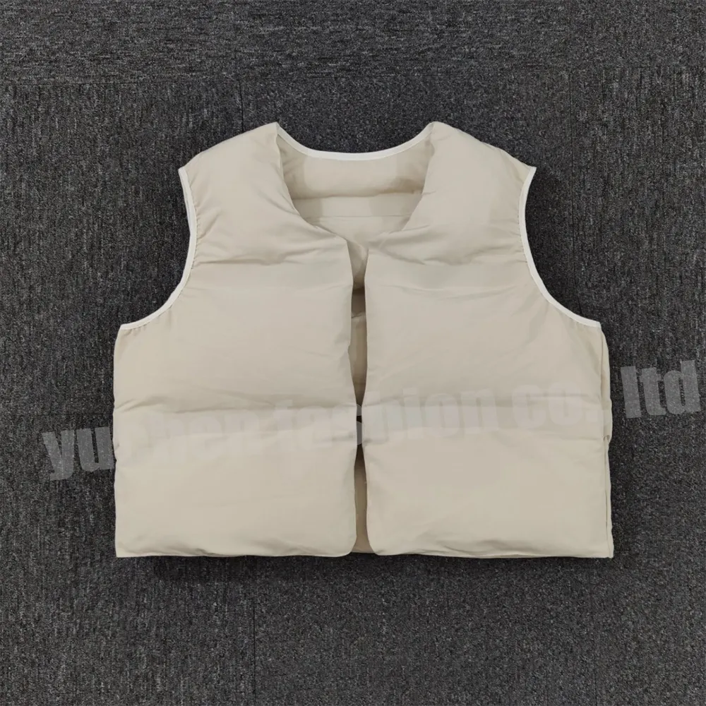 Débardeur chaud sans manches à col ras du cou rembourré gilet matelassé à fermeture éclair pour hommes hiver gilet bouffant en duvet grande taille