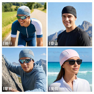 Custom Butterfly Mesh Cycling Cap Breathable Melon Peel Design For Motorcycle Helmet Liner Adult Sports Headwear - Product Image 3