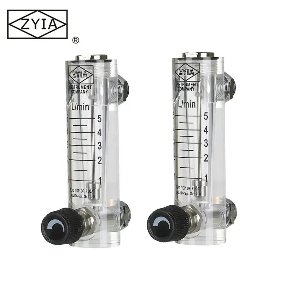 Leading quality panel control portable acrylic air flow meter medical gas flowmeter