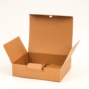 Boîte en <span class=keywords><strong>carton</strong></span> kraft pré-encollée anti-graisse avec bande de déchirement facile, revêtement PE, haute résistance pour aliments gras - Product Image 1