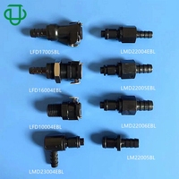 Insert de coupleur de déconnexion rapide en plastique de qualité médicale 1/4 "5/16" 3/8 "Barb de tuyau droit sans valve
