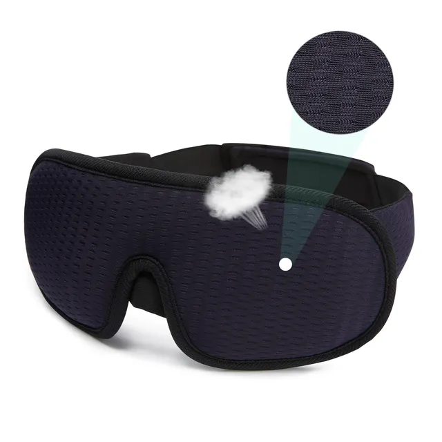 Maschera per dormire 3D Block Out Light Soft imbottito maschera per dormire per occhi Slaapmasker ombretto benda aiuti per dormire maschera per il viso benda sull'occhio