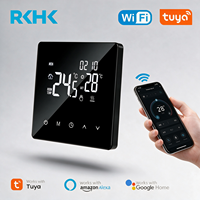 RKHK Smart Home, Nuevos Productos, Termostato WiFi Tuya para Calefacción por Suelo Radiante Eléctrico, Calderas de Agua/Gas, Compatible con Alexa y Google Assistant