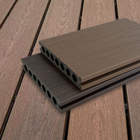 Direkt vom Hersteller: Co-Extrudierte WPC-Terrassendielen mit Runden Löchern, Wasserdicht, UV-Beständig, Rutschfest, Verbundwerkstoff für Außenbereiche