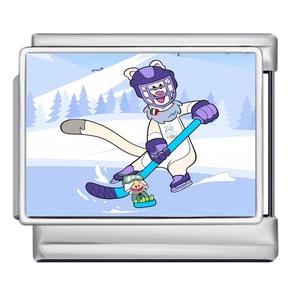 Abalorios <span class=keywords><strong>de</strong></span> Acero Inoxidable con Diseño <span class=keywords><strong>de</strong></span> Mascota <span class=keywords><strong>de</strong></span> los Juegos Olímpicos <span class=keywords><strong>de</strong></span> <span class=keywords><strong>Invierno</strong></span>, <span class=keywords><strong>Deportes</strong></span> <span class=keywords><strong>de</strong></span> Competición <span class=keywords><strong>de</strong></span> Esquí, Compatibles con Pulseras <span class=keywords><strong>de</strong></span> 9mm, para Hacer Joyería DIY - Product Image 6