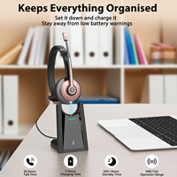 Headset Kantor Peredam Kebisingan Nirkabel BT-783C Laris Manis Dengan Fungsi ENC, Basis Pengisian Daya Standar