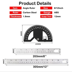Gradentrekker Hoekzoeker Gereedschap Met 0-180 Graden Hoekmeetinstrument Voor Huisverbetering Timmerwerk - Product Image 4