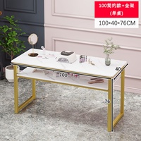 Table de manucure professionnelle résistante à l'acétone avec cadre métallique, station de salon de beauté et organisateur de rangement pour techniciennes d'ongles