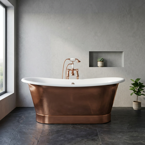 Bañera Independiente de Cobre con Patas de Gato, Lujo Ecológico, Artesanía India CH-799, Sin Tapa, Forma Irregular para Baño en Casa - Product Image 3