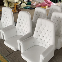 Mobilier et Équipement de Salon de Manucure, Tables pour Prothésistes Ongulaires, Bureau à Ongles en Cuir, Ensemble Table et Chaise de Manucure en Cristal