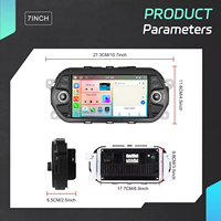Autoradio Android Podofo 7 pouces 6+128G avec Carplay et Android Auto sans fil, GPS, Wifi, DSP, BT, DVR pour FIAT TIPO EGEA 2015-2017
