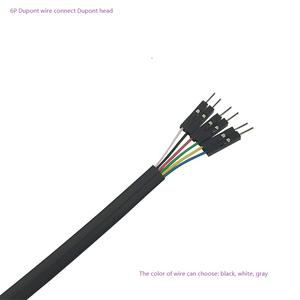 Connecteur RJ12 6P6C câble téléphonique à 6 conducteurs avec fiche à boucle droite <span class=keywords><strong>ev3</strong></span> mâle vers prise Dupont câble RJ12 de longueur 0.8Ft/25cm noir - Product Image 2