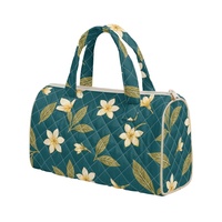 Sac à main brodé personnalisé à imprimé floral Plumeria Hawaïen et Hibiscus des Fidji pour le shopping, les voyages et le quotidien