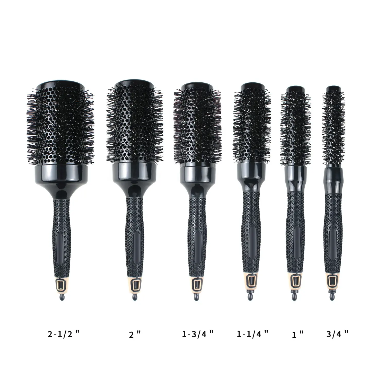 Professional Thermal Barrel Brush Boar Bristle Hairbrush Hairdressing Tool For Curling Hair Round Brush Set for Blow