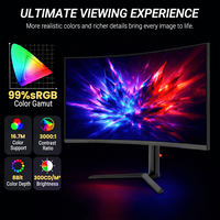 Monitor Curvo 4K de 34 Pulgadas, 165Hz, 1ms, 1500R, para Juegos, de Fábrica OEM ODM, para PC y Otros Usos