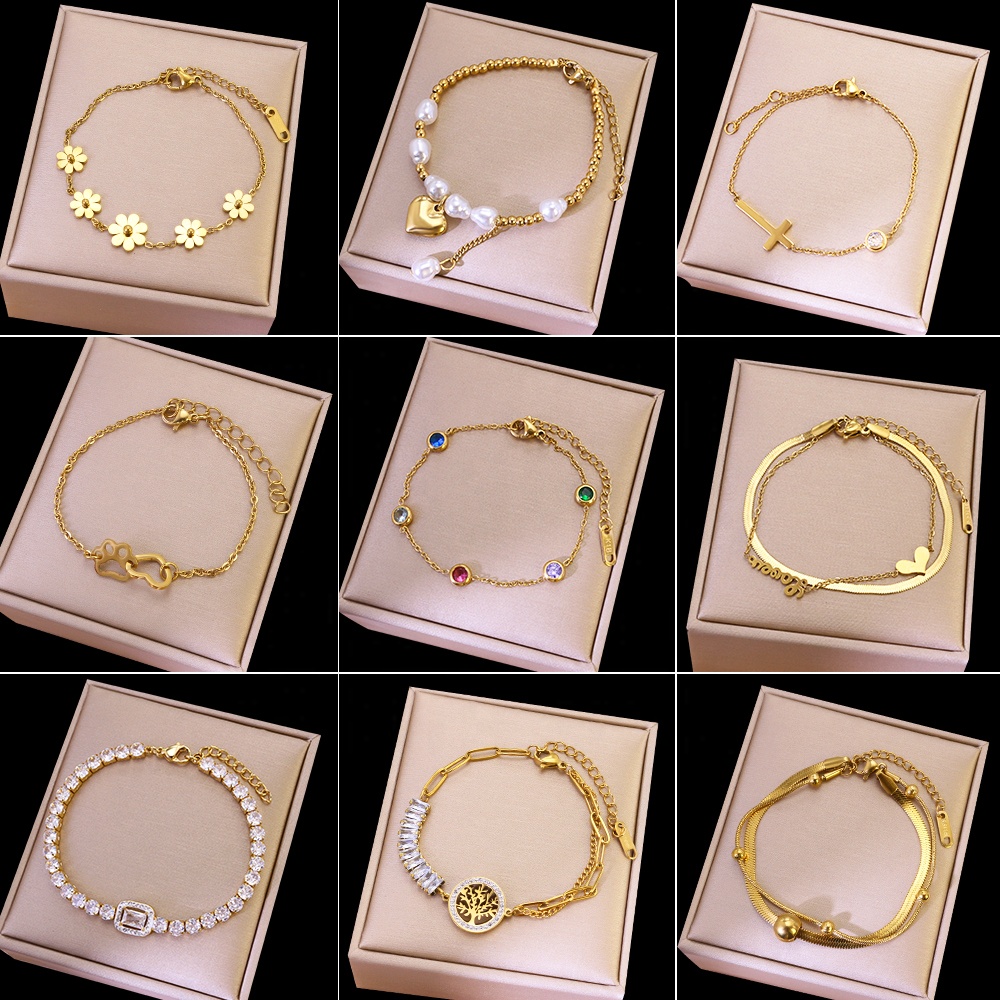 tennis bracelet gold 7 inches waterproof