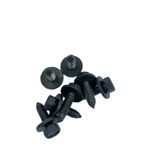 Auto Parts Black Phosphated Class 10.9 Non-Standard Hex Head Washer Self Tapping Screw BOLT LATCH OR CATCH M6X1.0-20MM 3510962C1