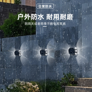 ไฟสนามหญ้า LED พลังงานแสงอาทิตย์สำหรับกลางแจ้ง สำหรับขั้นบันได ราวบันได ทางเดิน ไฟติดผนัง ไฟตกแต่งลานบ้าน - Product Image 2