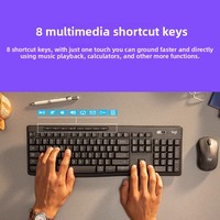 Logitechs MK370-Kit combiné clavier et souris sans fil original, ensemble clavier confortable anti-éclaboussures