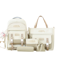 Rucksack Set 5 Stück Large Capacity School Teenager Bücher tasche für Mädchen Netter Studenten rucksack