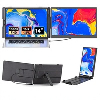 Fabrika Özel Üretim 14 inç FHD 1080P IPS Ekran Harici Monitör Type-C Tak ve Çalıştır Taşınabilir Dizüstü Bilgisayar Çift Ekran Genişletme Ofis İçin