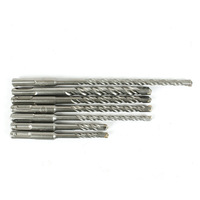 8 pièces Foret à percussion en alliage dur SDS à double rainure, queue ronde, pour béton, barres d'armature et perçage mural, Chine