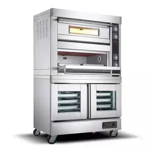 Commercial Baking Equipment Durable Bakery Machine Pizza Gas Deck Oven Double Bread Industrial Cake trays kitchen