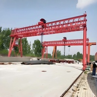 Grue portique à double poutre sur rail de 100-200 tonnes avec moteur, type treillis, commande au sol + à distance pour projets routiers et ferroviaires