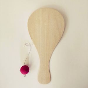 Wholesale Eco-friendly Wooden Engraved Animal Theme White Blank Paddle Manufacturer Wholesale Children's DIY Creative - Product Image 3